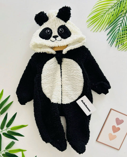 Panda Baby Costume - Hooded Romper