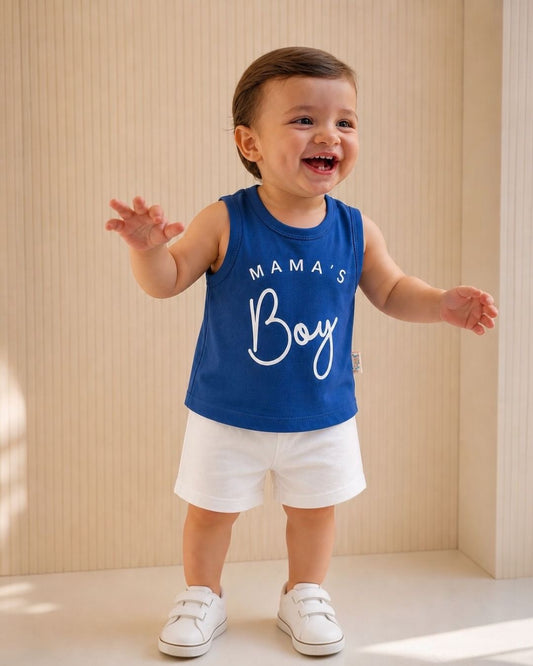 Mama's Boy Baby Two-Piece Set | Tank Top & Shorts