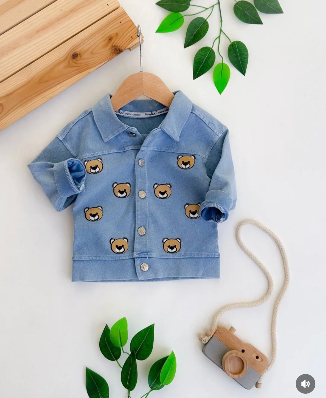 Baby Bear Face Embroidered Jacket