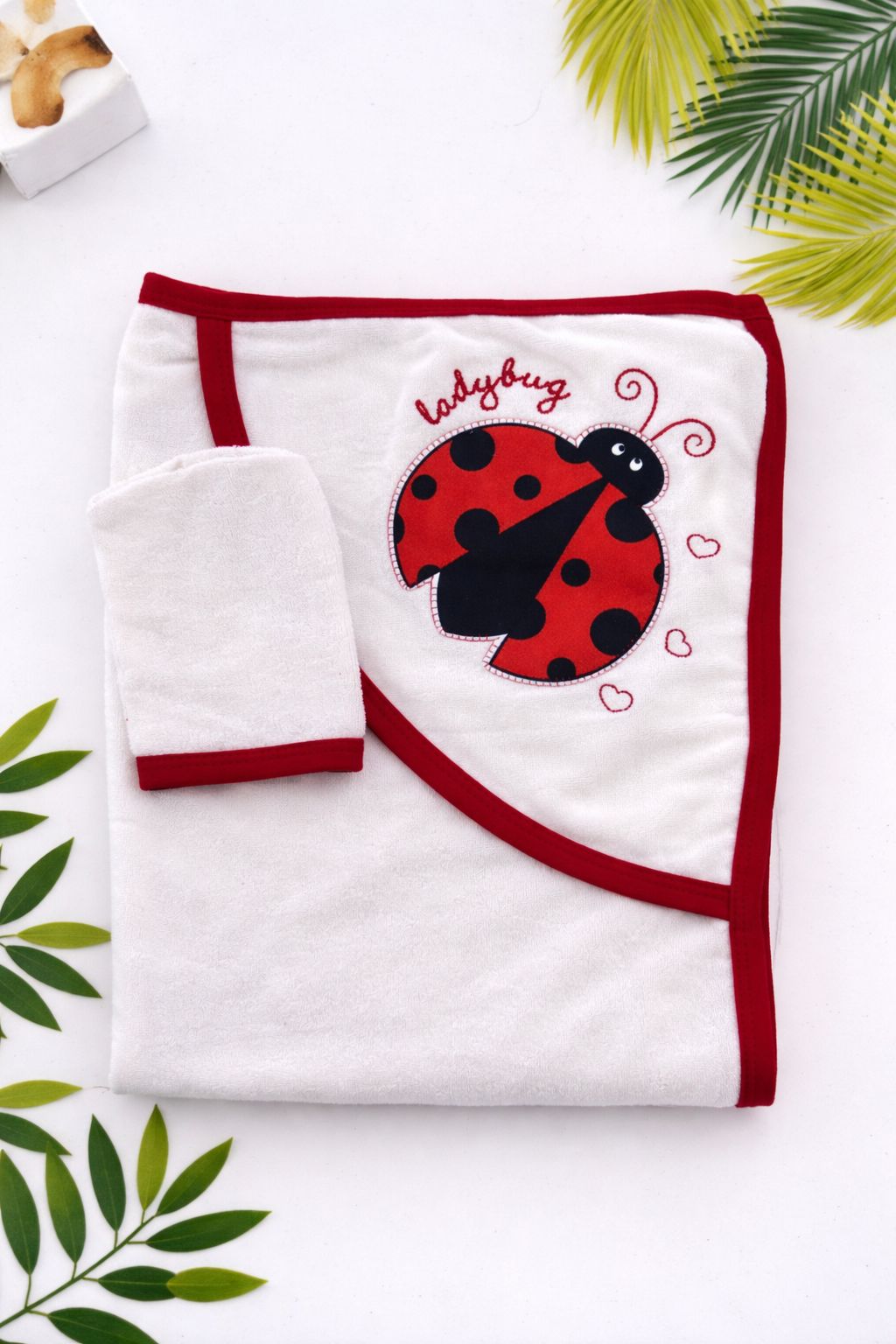 Baby-Kapuzenhandtuch-Kollektion – Weiches Baumwoll-Badetuch mit gestickten Motiven