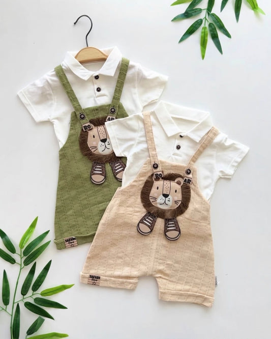 Safari Roar Lion Dungaree Set