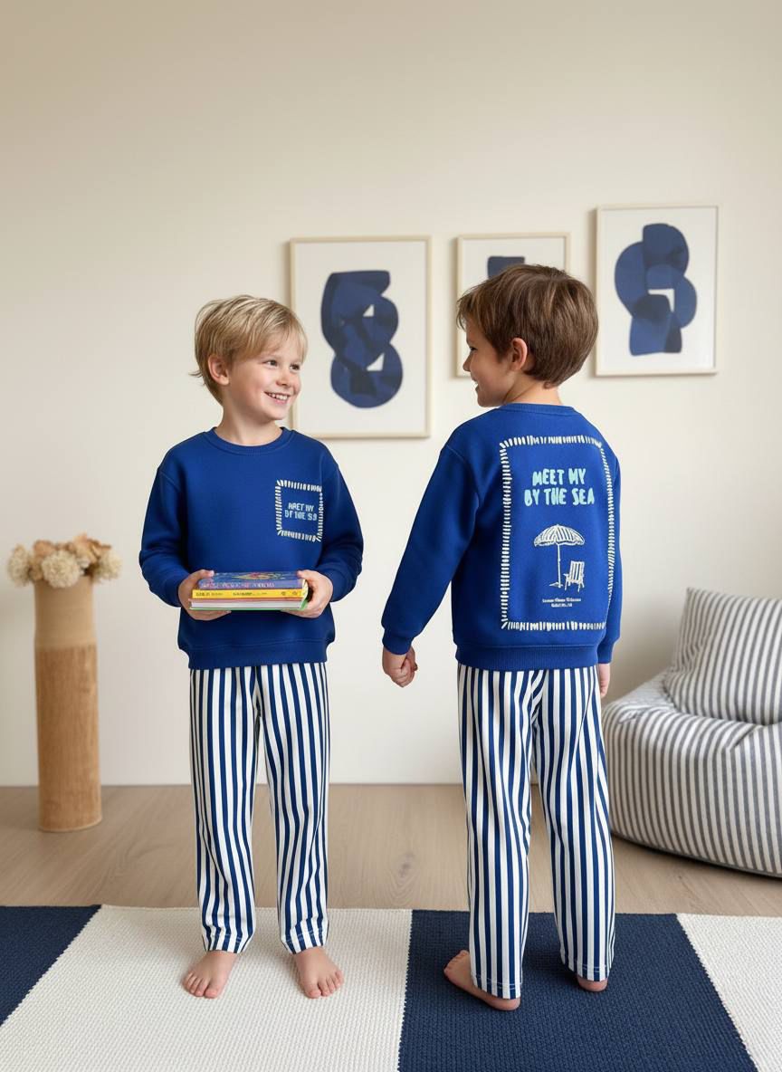 Meet Me By The Sea Kids Tracksuit Set