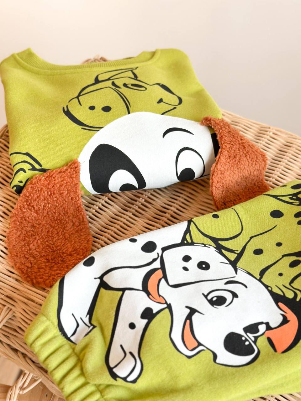 Dalmatian Dog Print Kids Tracksuit Set