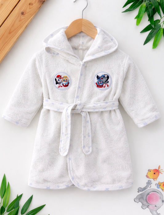Kids Plush Bathrobe - Hooded Character Design Collection