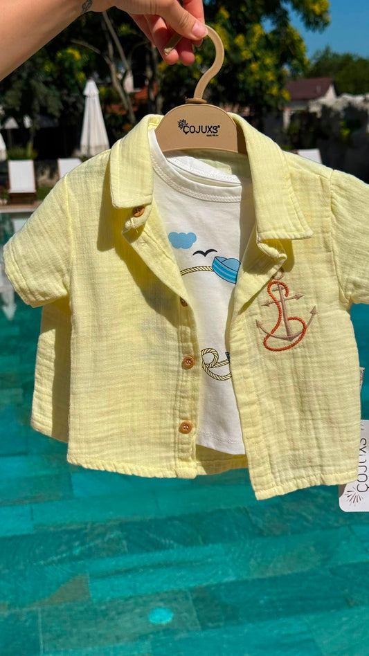 Little Sailor 3-Piece Muslin Summer Set