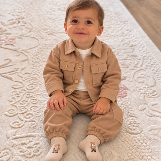 Brown Bear Baby 4-Piece Outfit Set