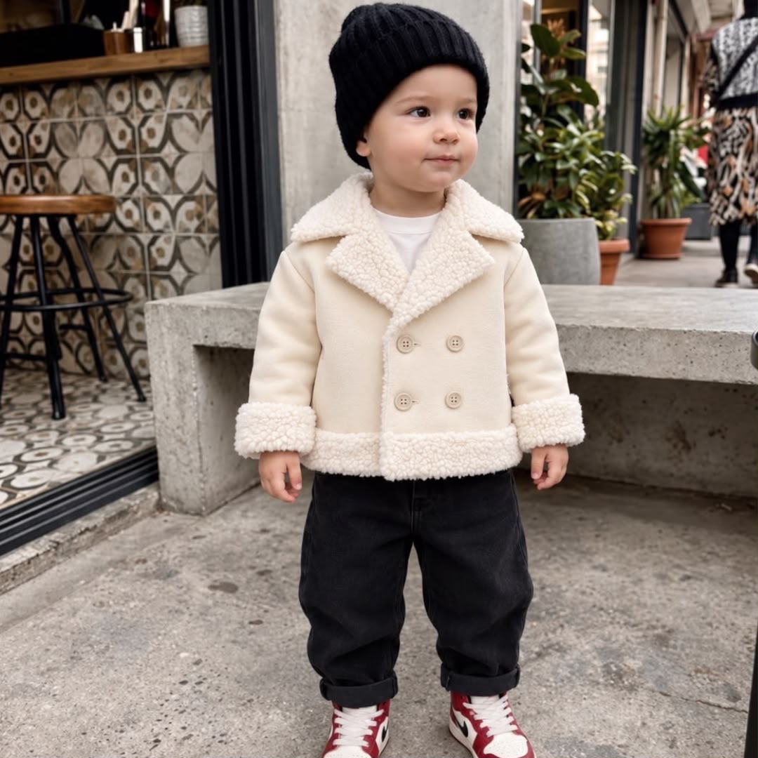 Baby & Toddler Teddy-Trim Jacket and Jeans Set