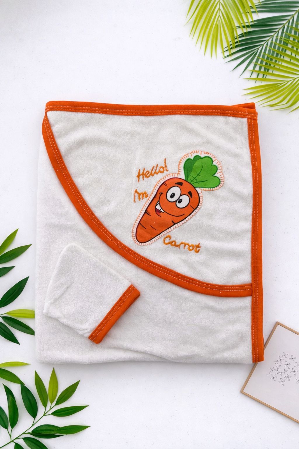 Baby-Kapuzenhandtuch-Kollektion – Weiches Baumwoll-Badetuch mit gestickten Motiven