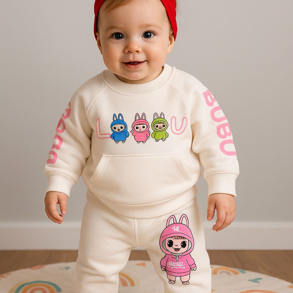 Baby Character Sweatshirt Set - 2 Piece Outfit
