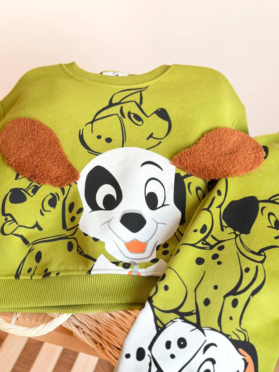 Dalmatian Dog Print Kids Tracksuit Set