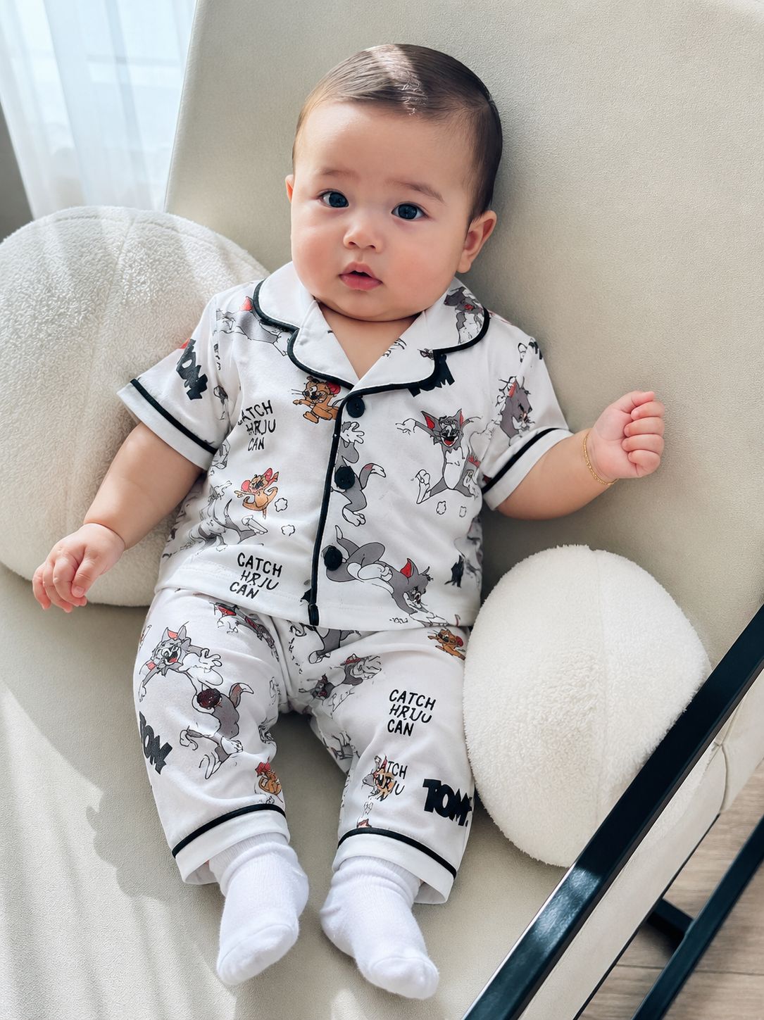 Sweet Dreams Pyjama Set – Cartoon Chase Print